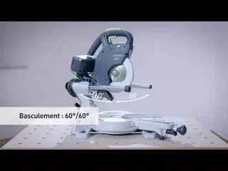 Scie à onglets radiale FESTOOL KAPEX KS 60 E-Set compacte et précise