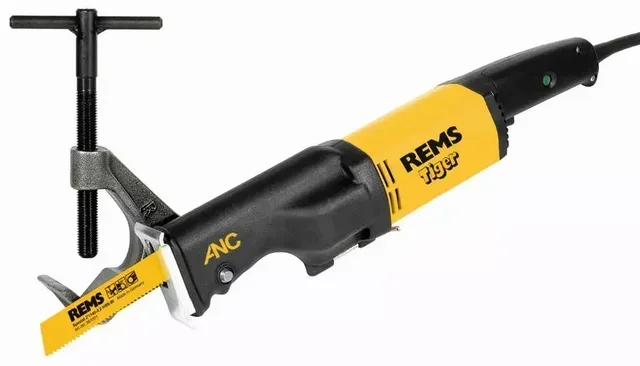 Scie sabre électrique REMS Tiger ANC avec 2 lames pour tubes acier