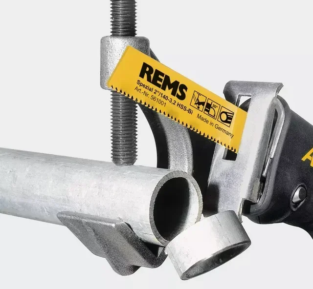 Scie sabre électrique REMS Tiger ANC avec 2 lames pour tubes acier