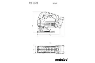 Caladora inalámbrica Metabo STB 18 L 90 18V maletín Metabox