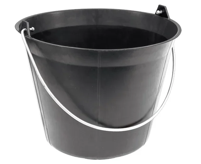 Secchio plastica nero 11L muratore MOB GROUPE cantiere edile