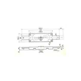 Serrure rideau métallique GM A211 PREFER - cylindre laiton zingué