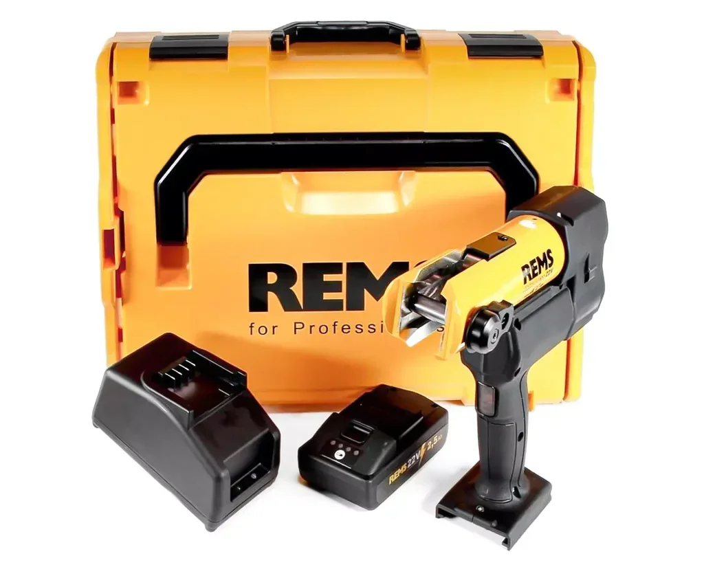 Pressa radiale elettroidraulica REMS AKKU-press 32 kN 22V - Valigetta metallica, batteria e caricabatterie