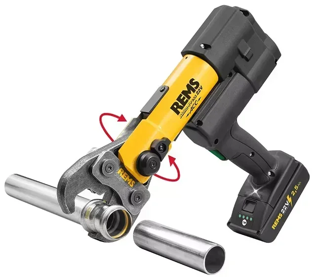 Pressa radiale elettroidraulica REMS AKKU-press 32 kN 22V - Valigetta metallica, batteria e caricabatterie