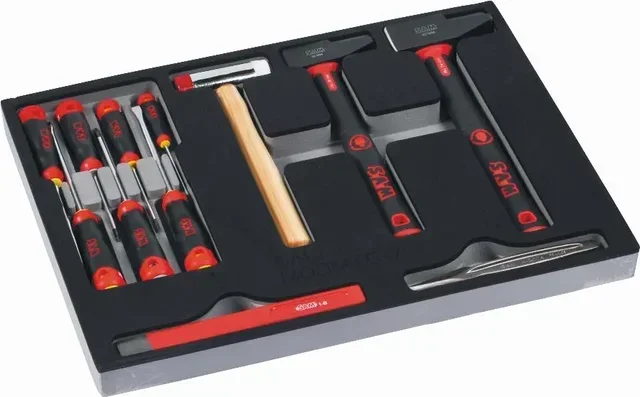 Workshop Tool Trolley SERVI-630N SAM OUTILLAGE with 200 Industrial Maintenance Tools