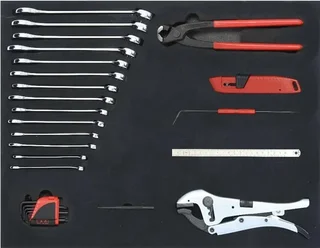 Workshop Tool Trolley SERVI-630N SAM OUTILLAGE with 200 Industrial Maintenance Tools