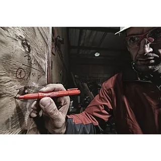 Set 4 marqueurs permanents MILWAUKEE Inkzall pointe ultra résistante noir bleu vert rouge