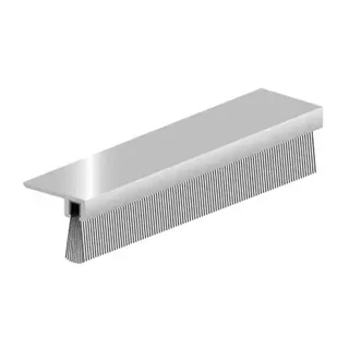 Bas de porte à brosse aluminium IBS90/18 ELTON - Étanchéité 3m