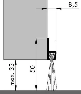 IBS50 ELTON Aluminum Door Threshold with Brush Seal 2.50m - 0308102D