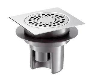 Siphon de sol réglable 150x150 mm DELABIE inox poli brillant - Réf. 683001