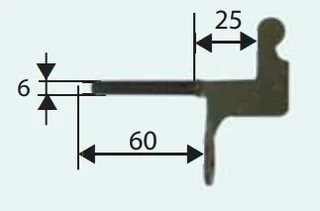 Supporto dado TORBEL nero per maniglia espagnolette - Ref. 750253