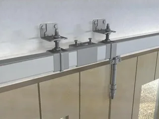 Soporte extremo saliente media bisagra atornillar 15kg puerta corredera Mantion 332E