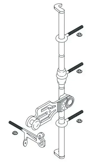 Platine de croisée TORBEL 756010 - Support de fixation acier brut