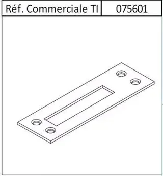 Piastra a croce TORBEL 756010 - Staffa di fissaggio in acciaio grezzo