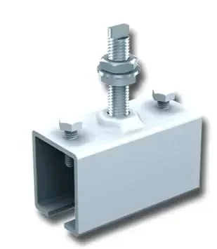 Supporto manicotto corto M10 MANTION 3531MC giunzione binario 35x30mm