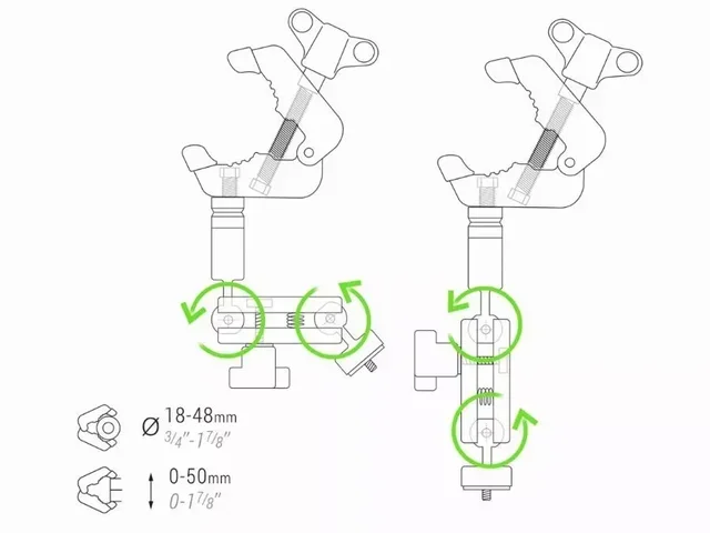 PIHER 34061 Aluminium Multi-Position Halterung - Universelle Laser Nivellierhalterung 3kg