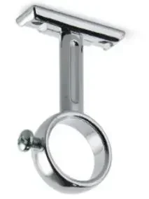 Soporte de tubo cromado MANART con tornillo de fijación mural M
