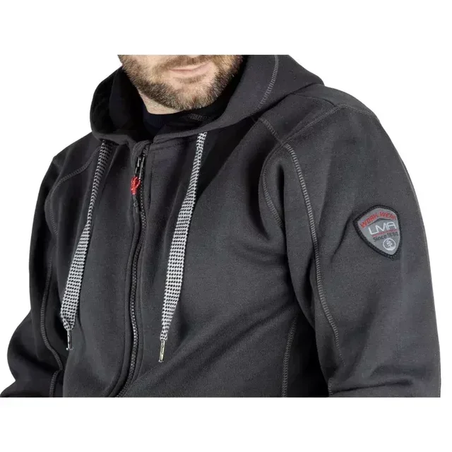 LMA CHARPENTE 8048 Kapuzenjacke mit Reißverschluss - 320 g/m² gebürstete Baumwoll-Polyester-Fleece