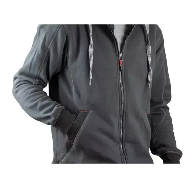 Felpa con zip LMA CHARPENTE taglia S pile 320g cotone poliestere