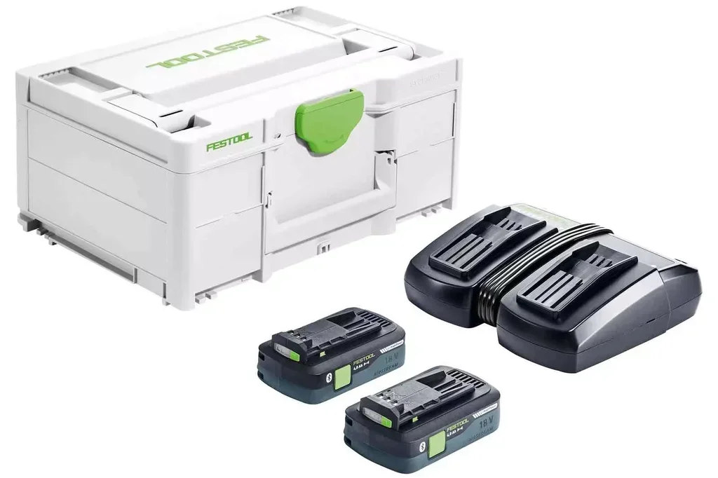Pack batterie Festool SYS 18V 4Ah + caricabatteria doppio TCL 6 Systainer