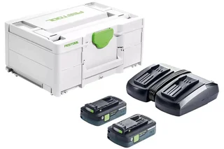 Festool SYS 18V 4Ah Akku-Pack + TCL 6 Doppelladegerät Systainer Set