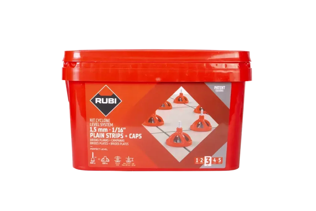 Sistema di Livellamento Piastrelle RUBI Cyclone 3mm 100 Distanziatori a Croce 300 Cunei