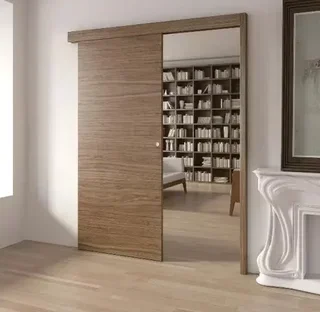 Système porte coulissante applique FIBROTUBI traverse 600-900 mm