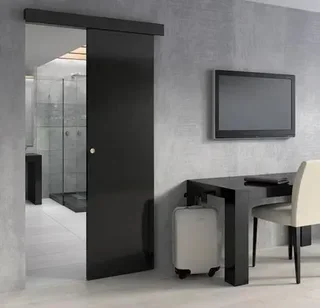 Système porte coulissante applique FIBROTUBI traverse 600-900 mm