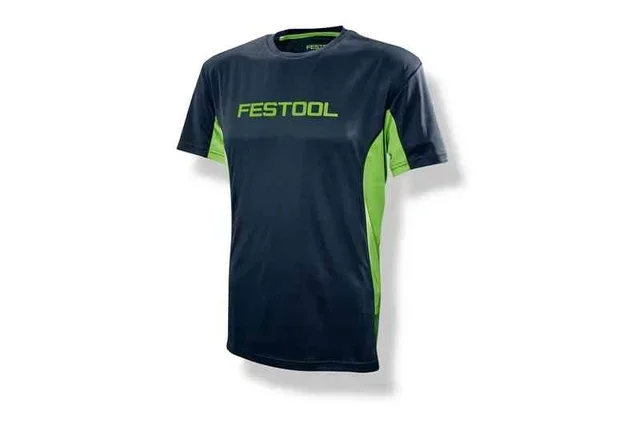 T-shirt sport homme Festool 2040 bleu polyester respirant ultraléger