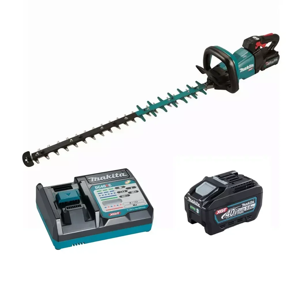 Taille-haie MAKITA 40V XGT 75 cm avec 2 batteries 4Ah et chargeur rapide DC40RA