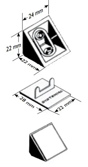 Taquet à couvercle 01C blanc prunier - Boîte 100 unités - Fixation meuble