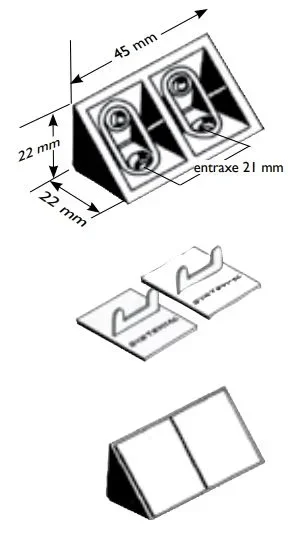Taquet plastique blanc 02C avec couvercle PRUNIER - Boîte 50 unités