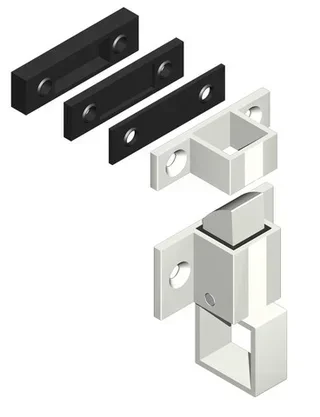 Loqueteau à gâche CROISSE DS 6402 blanc serrure porte