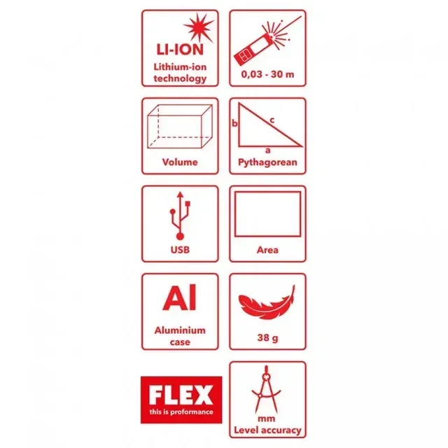 Misuratore laser di distanza ADM 30 Smart FLEX compatto professionale 30m