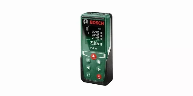 Bosch PLR 25 Laser-Entfernungsmesser - Präzise 25m Messung, Farbdisplay