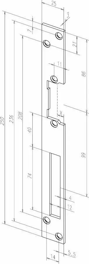 Tête de fraise à bois HZ Gold EFF EFF double empenage 250mm réversible plate