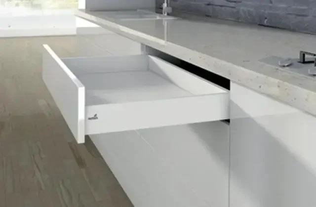 Tiroir Hettich Arcitech 550mm blanc hauteur 94mm sans coulisse