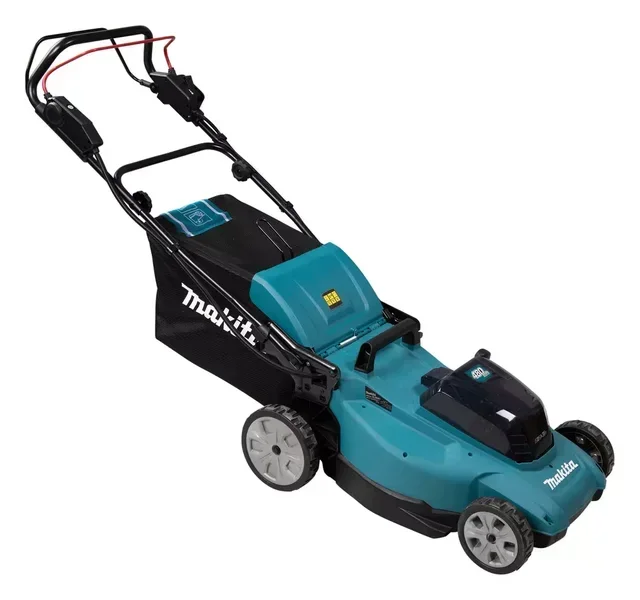 MAKITA DLM481CT2 36V LXT Self-Propelled Lawn Mower 48 cm with 2x 5Ah Batteries and Dual Charger