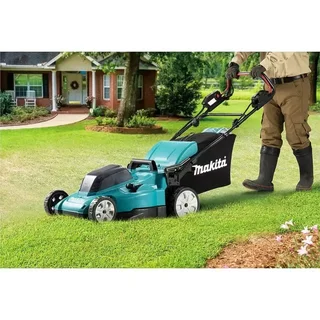 Tondeuse autoportée MAKITA 48 cm 36V DLM481Z sans batterie - Hauteur réglable 10 positions, protection XPT, rangement vertical