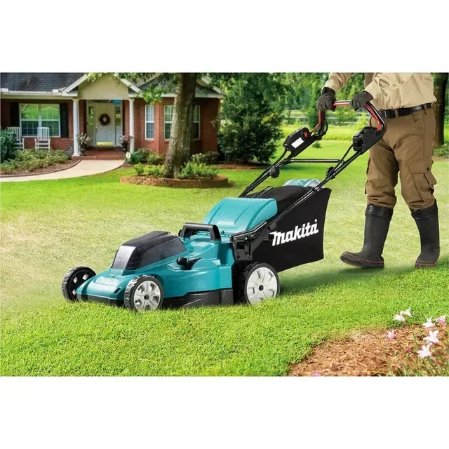 Tondeuse autoportée MAKITA 48 cm 36V DLM481Z sans batterie - Hauteur réglable 10 positions, protection XPT, rangement vertical