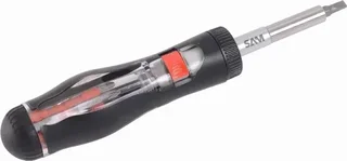 SAM OUTILLAGE T-PE Ratchet Screwdriver with 13-in-1 Bit Holder