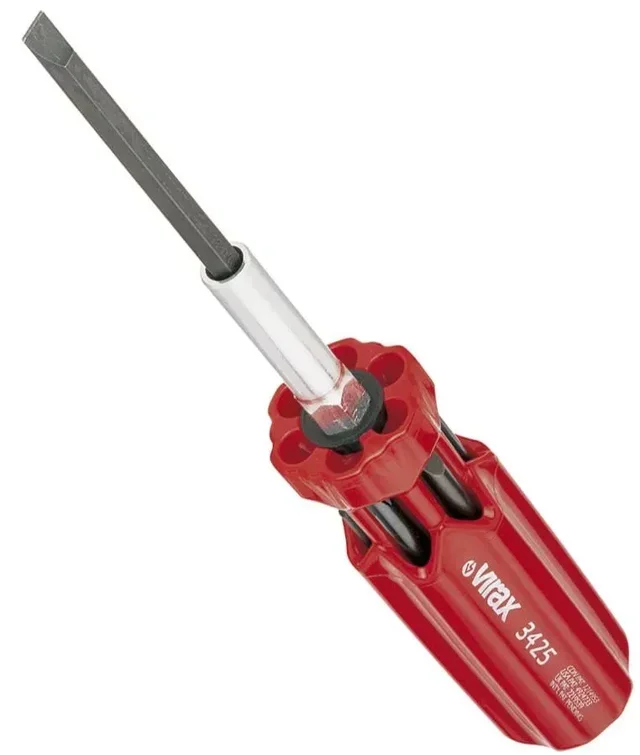 Cacciavite multibit a cricchetto 7 inserti VIRAX 342501 con custodia integrata
