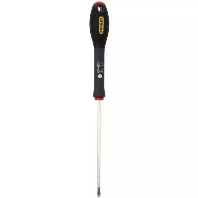 Stanley FATMAX Mechanic Screwdriver 3x100mm - Chrome Vanadium Blade, Non-Slip Soft Grip Handle, Ref. 1-65-480