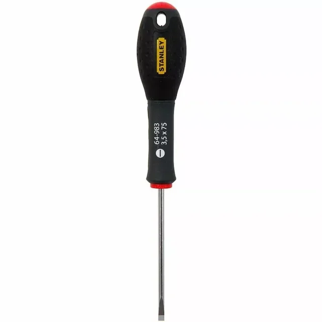 Destornillador Electricista Stanley FATMAX 3,5x75 mm - Hoja Cromo Vanadio Mango Soft Grip