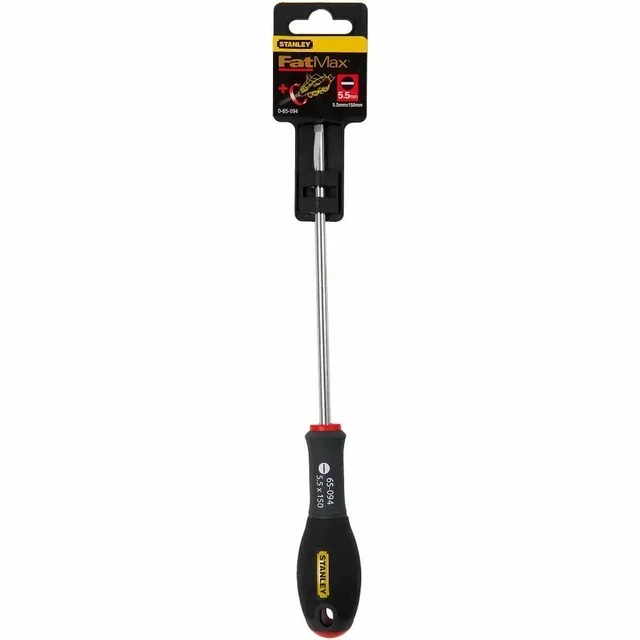 Destornillador electricista Stanley FATMAX 5,5x150 mm - Hoja de cromo vanadio con mango soft grip
