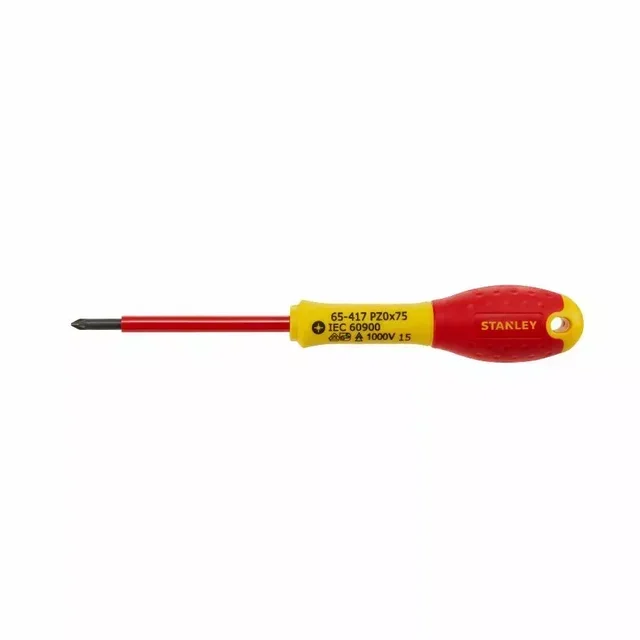 Cacciavite Isolato 1000V Pozidriv PZ0 75mm Stanley Fatmax Professionale