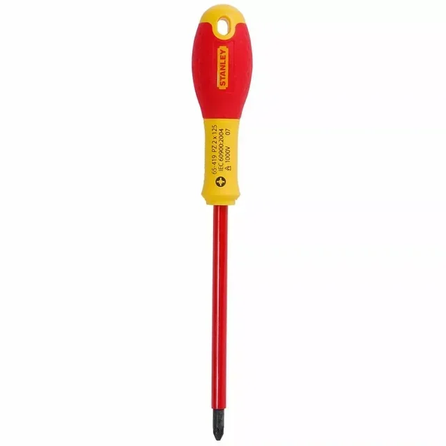 Stanley FATMAX Insulated Pozidriv Screwdriver 1000V PZ2 125mm - Professional Electrician Tool