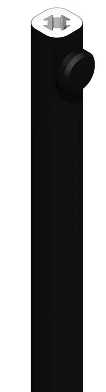 Tringle 2500 mm Croisée DS Noire Aluminium Réf. 6888