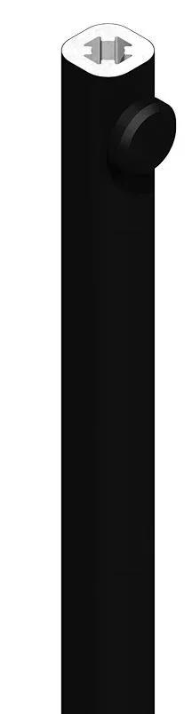 Tringle 2500 mm Croisée DS Noire Aluminium Réf. 6888