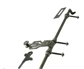 Asta di spagnoletta TORBEL 2500 mm nera cataforesi gancio 32 mm